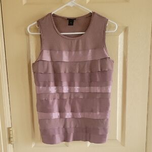Ann Taylor Mauve Layered Tank Top